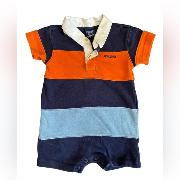 Osh Kosh Baby Boy 6/9 months One pc Color Block Outfit - Picture 1 of 4